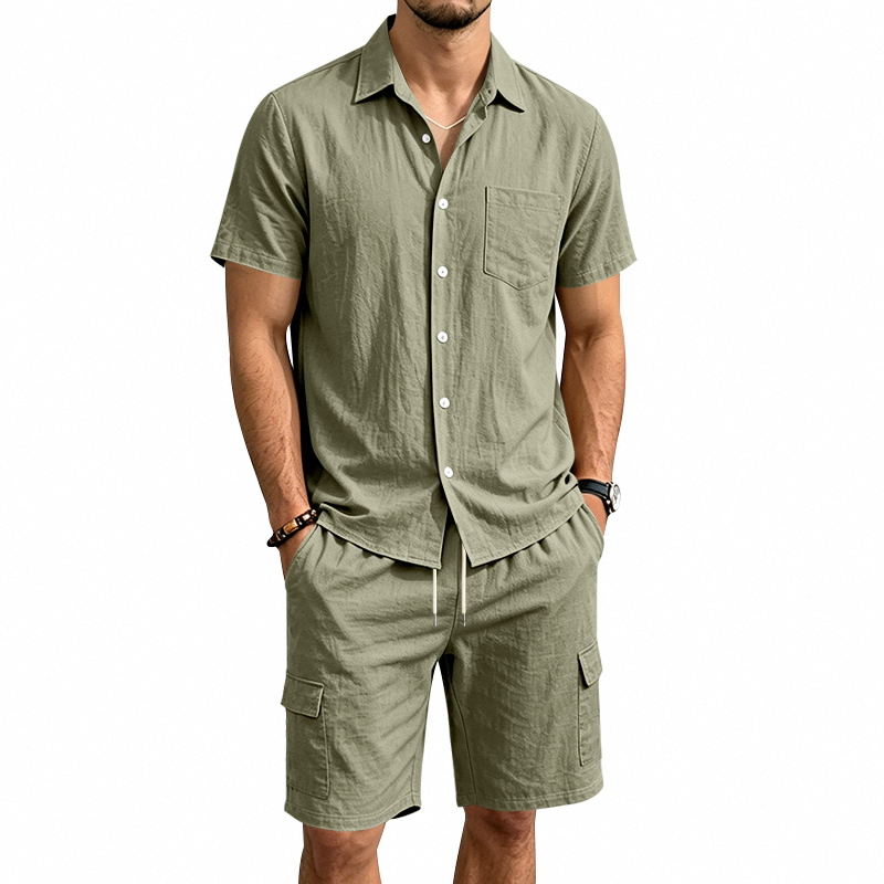 Heren zomer Amerikaans linnen  - Short Linen Drawstring recensie en prijs